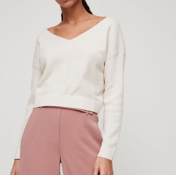 Babaton Lita cropped long sleeve sweater